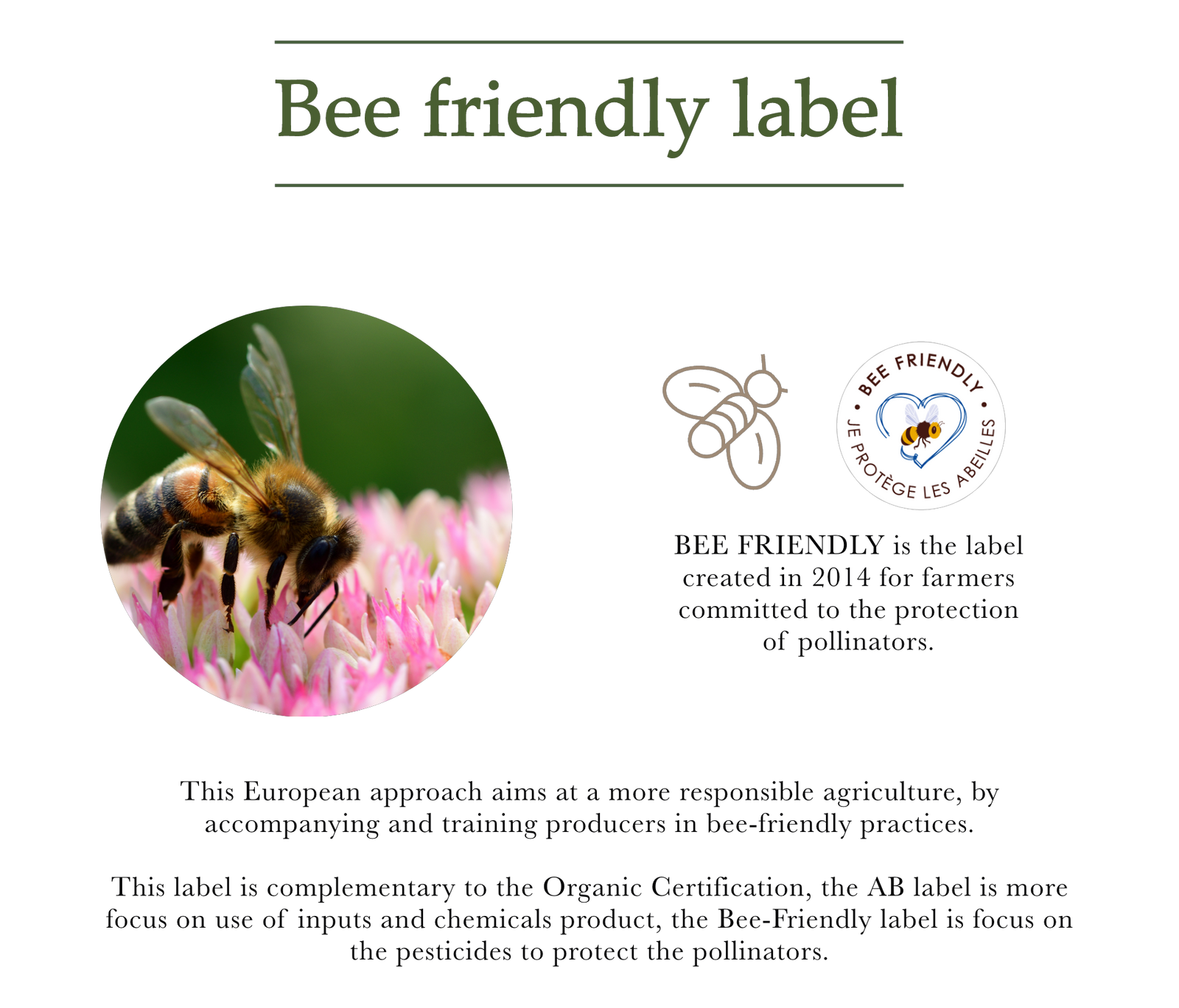 Bee friendly Label